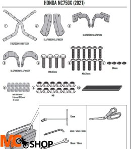 KAPPA STELAŻ KUFRA CENTRALNEGO HONDA NC 750X (21)