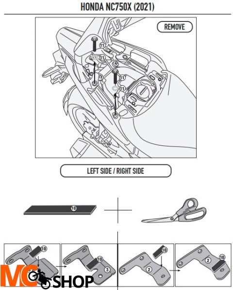 KAPPA STELAŻ KUFRA CENTRALNEGO HONDA NC 750X (21)