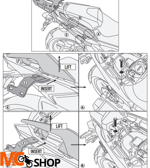 KAPPA STELAŻ KUFRA CENTRALNEGO HONDA NC 750X (21)