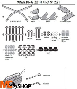 KAPPA STELAŻ KUFRA CENTRALNEGO YAMAHA MT-09 (21)