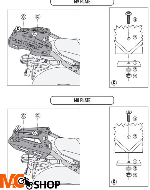 KAPPA STELAŻ KUFRA CENTRALNEGO YAMAHA MT-09 (21)