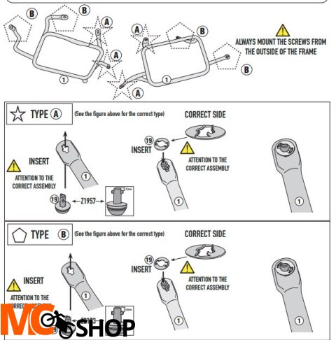 KAPPA STELAŻ KUFRÓW BOCZNYCH MONOKEY CAM SIDE KTM