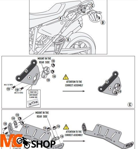 KAPPA STELAŻ KUFRÓW BOCZNYCH MONOKEY CAM SIDE KTM