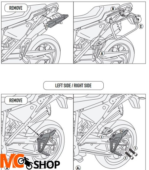 KAPPA STELAŻ KUFRÓW BOCZNYCH MONOKEY CAM SIDE KTM