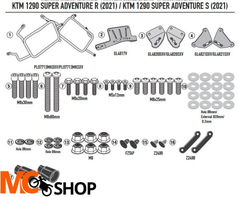 KAPPA STELAŻ KUFRÓW MONOKEY KTM 1290 SUPER ADVENTU