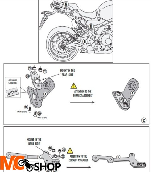 KAPPA STELAŻ KUFRÓW MONOKEY SIDE YAMAHA TRACER 9