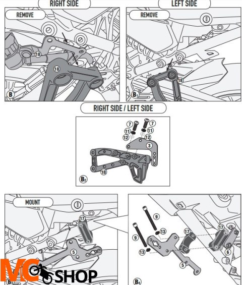 KAPPA STELAŻ KUFRÓW MONOKEY SIDE YAMAHA TRACER 9