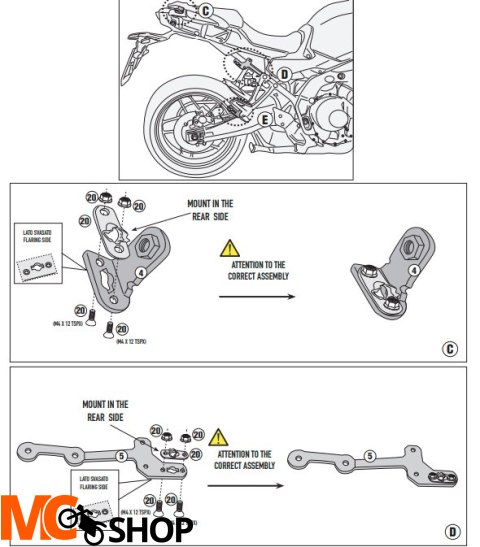 KAPPA STELAŻ KUFRÓW MONOKEY SIDE YAMAHA TRACER 9