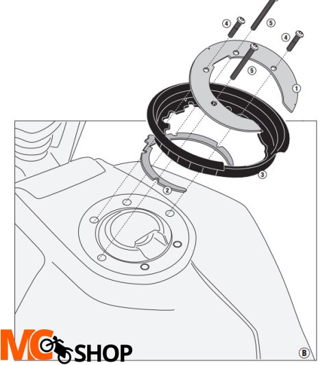 GIVI MOCOWANIE TANKLOCK - HUSQVARNA Svartpilen 701 GIVI MOCOWANIE TANKLOCK - HUSQVARNA Svartpilen 701