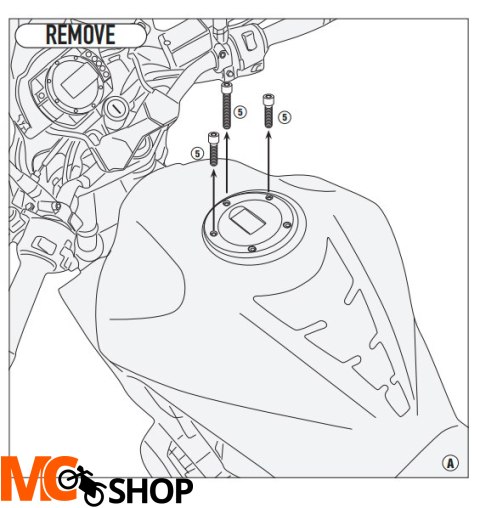 GIVI MOCOWANIE TANKLOCK - KAWASAKI Z 750 (03 > 06) GIVI MOCOWANIE TANKLOCK - KAWASAKI Z 750 (03 > 06)