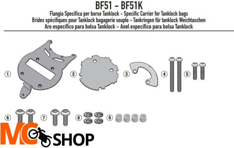 GIVI MOCOWANIE TANKLOCK KTM 390 / 790 Adventure 19 GIVI MOCOWANIE TANKLOCK KTM 390 / 790 Adventure 19