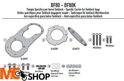 GIVI MOCOWANIE TANKLOCK - YAMAHA MT-07 (21) GIVI MOCOWANIE TANKLOCK - YAMAHA MT-07 (21)