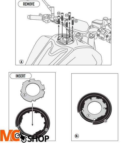 GIVI MOCOWANIE TANKLOCK - YAMAHA MT-07 (21) GIVI MOCOWANIE TANKLOCK - YAMAHA MT-07 (21)