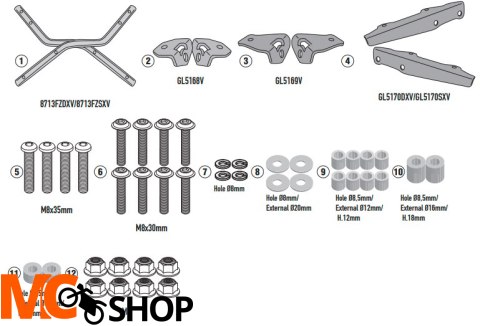 GIVI STELAŻ KUFRA CENTRALNEGO BENELLI LEONCINO