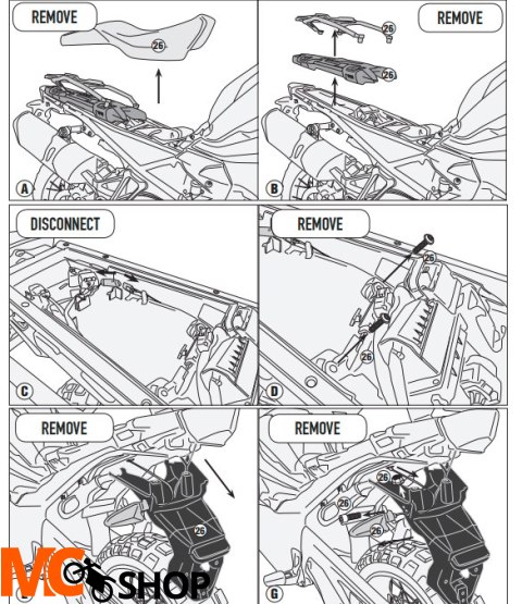 GIVI STELAŻ KUFRÓW MONOKEY BMW F 750 / 850 GS F 7