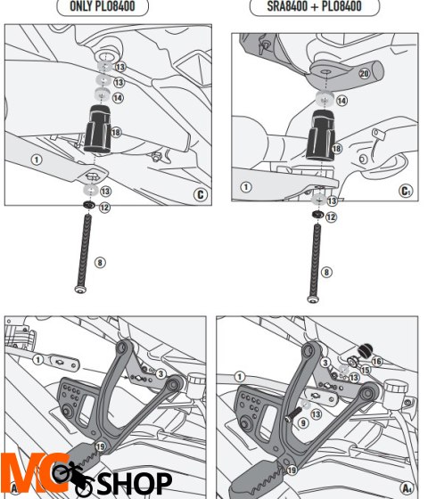 GIVI STELAŻ KUFRÓW ONE-FIT CAM HARLEY DAVIDSON PAN