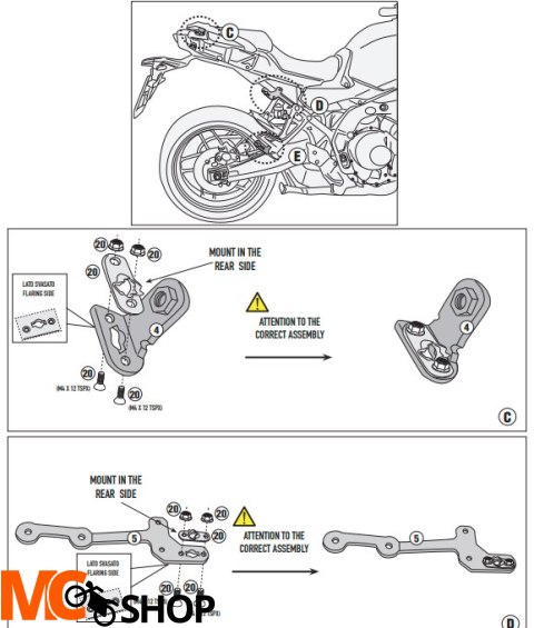 GIVI STELAŻ KUFRÓW ONE-FIT CAM YAMAHA Tracer 9 (21