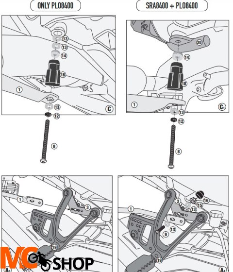 GIVI STELAŻ KUFRÓW ONE-FIT MONOKEY HARLEY DAVIDSON