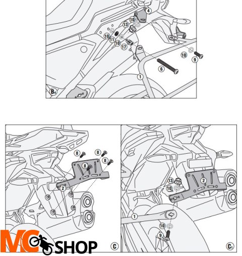 GIVI STELAŻ KUFRÓW ONE-FIT MONOKEY KTM 1290 Super
