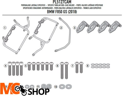 GIVI STELAŻ KUFRÓW OUTBACK BMW F 750 / 850 GS (18)