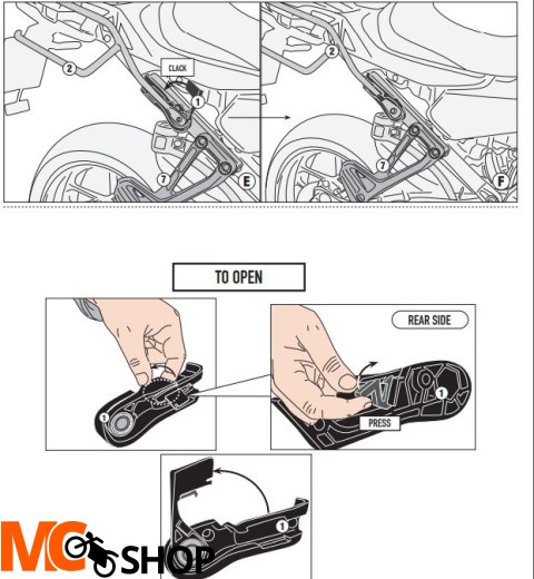 GIVI STELAŻ SAKW BOCZNYCH REMOVE-X YAMAHA TRACER