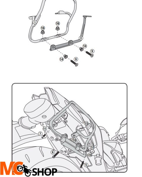 GIVI STELAŻ SAKW BOCZNYCH ST604 YAMAHA MT-09 (17