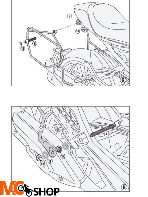 GIVI STELAŻ SAKW EASYLOCK - BENELLI 502 C (19 > 20