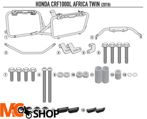 KAPPA STELAŻ KUFRÓW BOCZNYCH MONOKEY CAM SIDE HOND