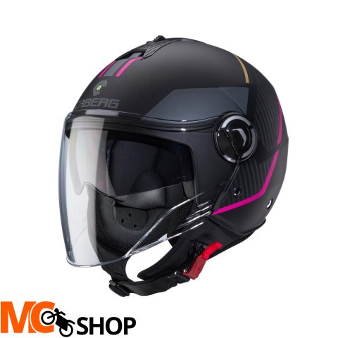 CABERG KASK JET RIVIERA V4X CZARNY MAT/FUKSJA/SZAR CABERG KASK JET RIVIERA V4X CZARNY MAT/FUKSJA/SZAR