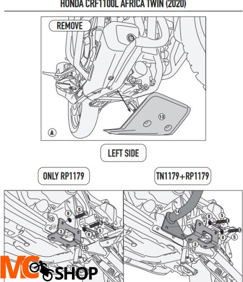 GIVI ALU OSŁONA MISKI OLEJOWEJ HONDA CRF1100L Afri GIVI ALU OSŁONA MISKI OLEJOWEJ HONDA CRF1100L Afri