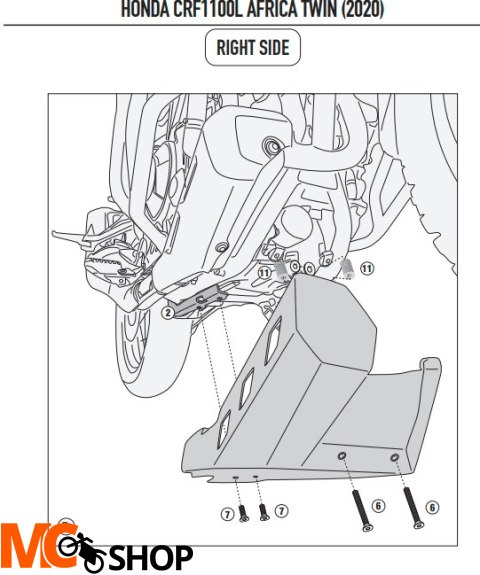 GIVI ALU OSŁONA MISKI OLEJOWEJ HONDA CRF1100L Afri GIVI ALU OSŁONA MISKI OLEJOWEJ HONDA CRF1100L Afri