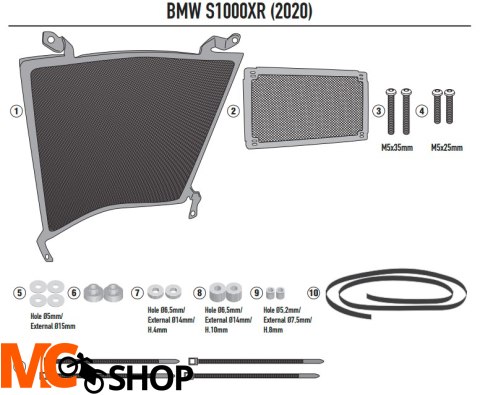 GIVI OSŁONA CHŁODNICY BMW S 1000 XR (20 > 22) GIVI OSŁONA CHŁODNICY BMW S 1000 XR (20 > 22)