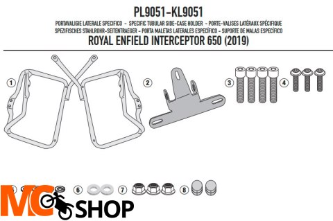 GIVI STELAŻ KUFRÓW BOCZNYCH ROYAL ENFIELD Intercep