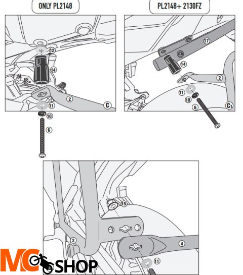 GIVI STELAŻ KUFRÓW BOCZNYCH YAMAHA TRACER 700 (20 GIVI STELAŻ KUFRÓW BOCZNYCH YAMAHA TRACER 700 (20