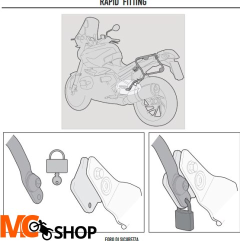 GIVI STELAŻ KUFRÓW BOCZNYCH YAMAHA TRACER 700 (20 GIVI STELAŻ KUFRÓW BOCZNYCH YAMAHA TRACER 700 (20