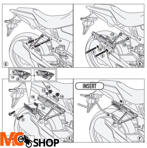 GIVI STELAŻ SAKW BOCZNYCH REM HONDA CB500X (19-22)