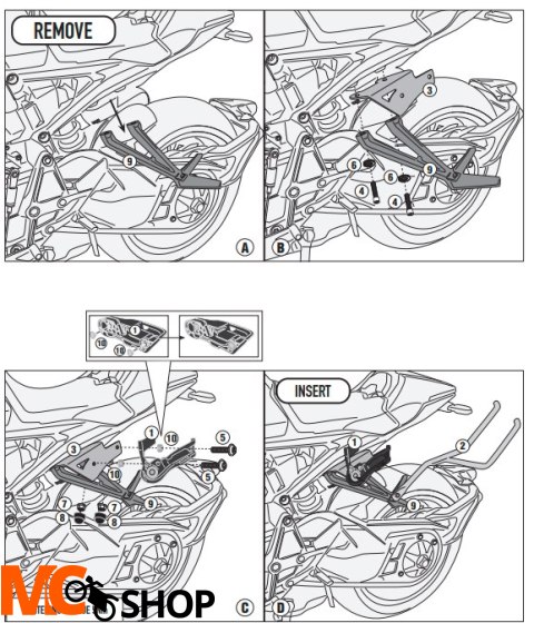 GIVI STELAŻ SAKW BOCZNYCH REMOVE-X HONDA CB 1000 R
