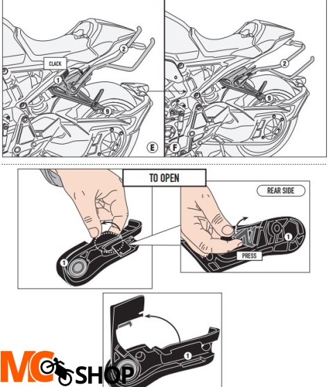 GIVI STELAŻ SAKW BOCZNYCH REMOVE-X HONDA CB 1000 R