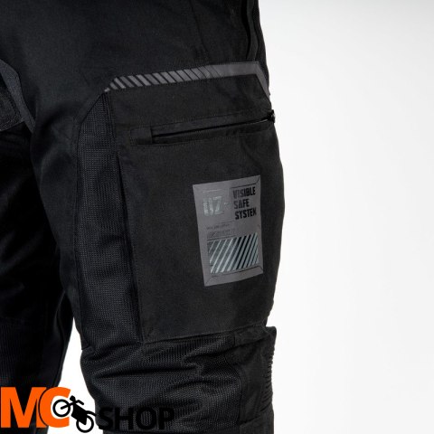 OZONE SPODNIE MOTOCYKLOWE TEKSTYLNE FLOW BLACK