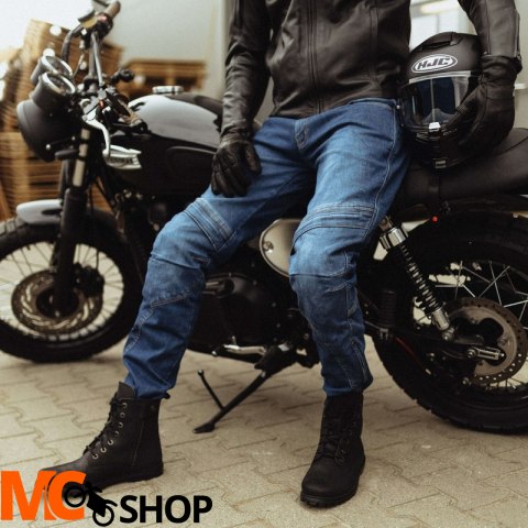 REBELHORN SPODNIE JEANS RAGE II TAPERED FIT BLUE REBELHORN SPODNIE JEANS RAGE II TAPERED FIT BLUE