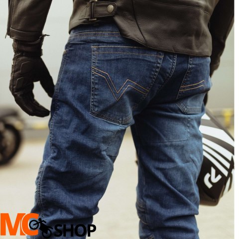 REBELHORN SPODNIE JEANS RAGE II TAPERED FIT BLUE REBELHORN SPODNIE JEANS RAGE II TAPERED FIT BLUE
