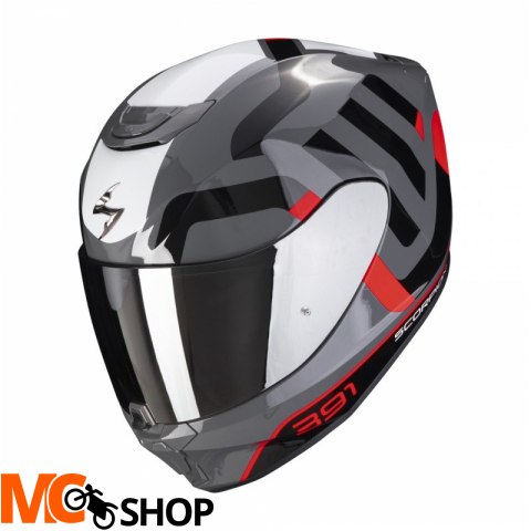 SCORPION KASK INTEGRALNY EXO-391 AROK GREY-RD-BK SCORPION KASK INTEGRALNY EXO-391 AROK GREY-RD-BK