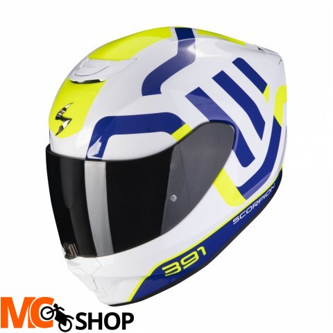 SCORPION KASK INTEGRALNY EXO-391 AROK WH-BL-NE YEL SCORPION KASK INTEGRALNY EXO-391 AROK WH-BL-NE YEL