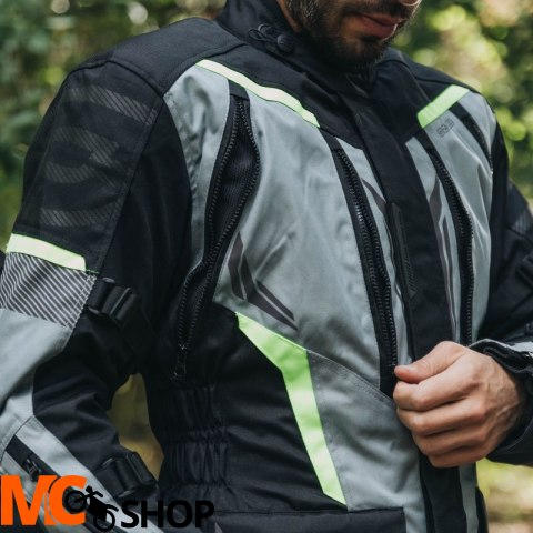 OZONE KURTKA TEKSTYLNA TOUR III BLACK/GREY/FLUO YE OZONE KURTKA TEKSTYLNA TOUR III BLACK/GREY/FLUO YE