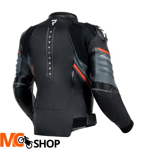 REBELHORN KURTKA SKÓRZANA VELOCE BLA/GREY/FLUO RED REBELHORN KURTKA SKÓRZANA VELOCE BLA/GREY/FLUO RED