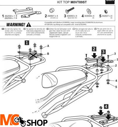 STELAŻ KUFRA TYŁ SHAD DO MOTO GUZZI V85TT
