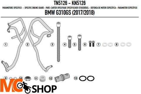 GIVI OSŁONA SILNIKA GMOLE BMW G 310 GS (17 > 20) GIVI OSŁONA SILNIKA GMOLE BMW G 310 GS (17 > 20)