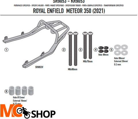 KAPPA STELAŻ KUFRA CENTRALNEGO ENFIELD MEROYALTEOR