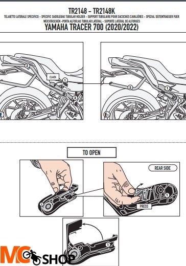 KAPPA STELAŻ POD SAKWY REMOVE-X YAMAHA TRACER 700
