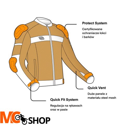 OZONE KURTKA MOTOCYKLOWA DART LADY CAPPUCINO OZONE KURTKA MOTOCYKLOWA DART LADY CAPPUCINO